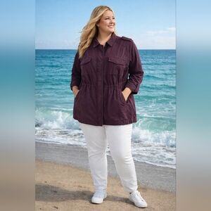 Torrid NWT Utility Anorak Jacket – Plum “Sassafras” – Size 3X (22/24)